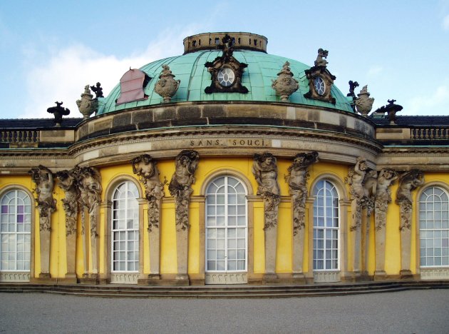 Sanssouci, the summer palace of Frederick the II, King of Prussia at Potsdam often counted among the German rivals of Versailles. 